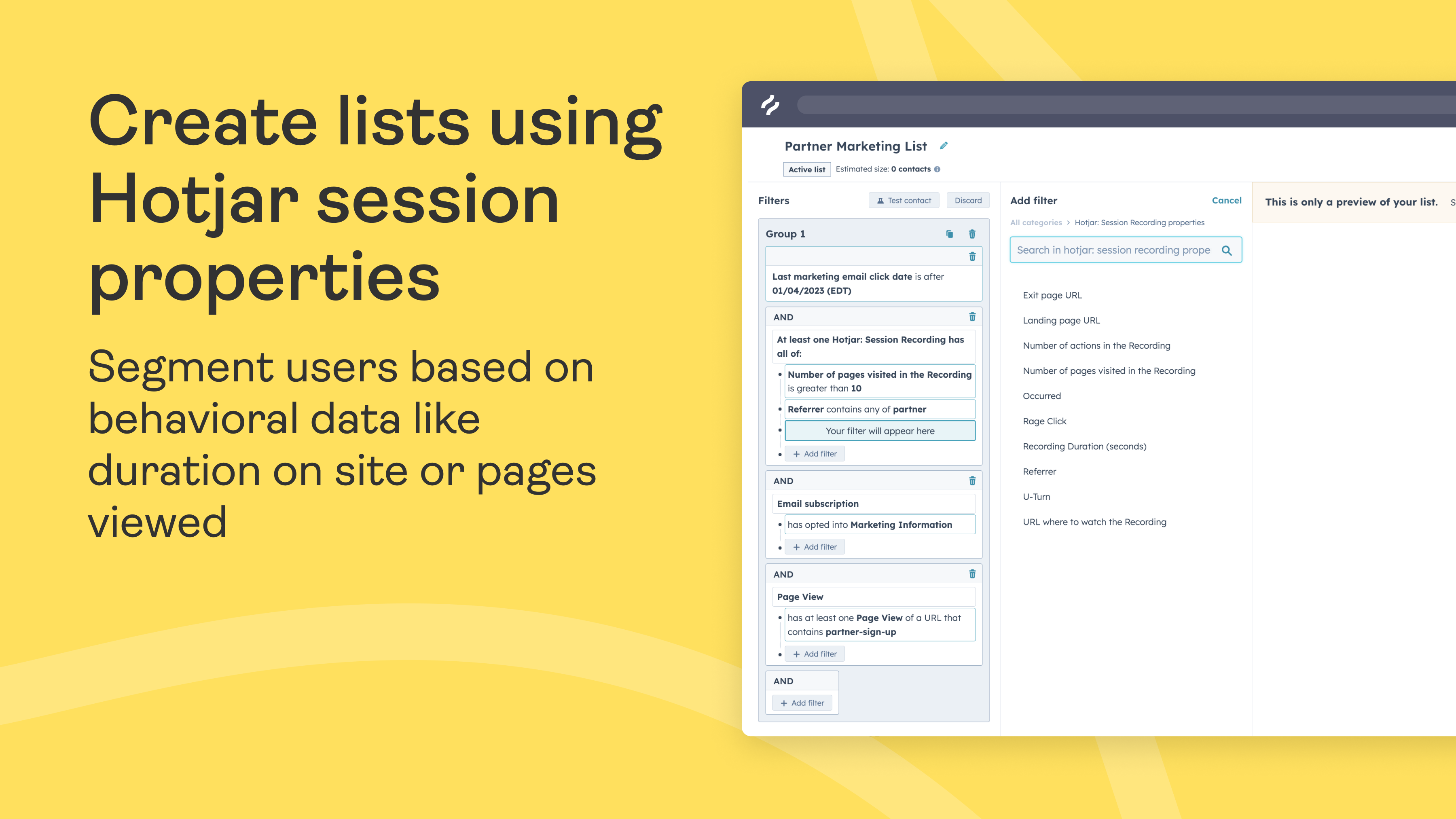 Trigger marketing flows based on user behavior